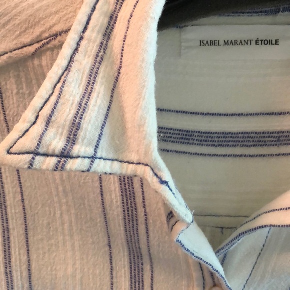 Isabel Marant Étoile cotton blue/white button down - Picture 2 of 7